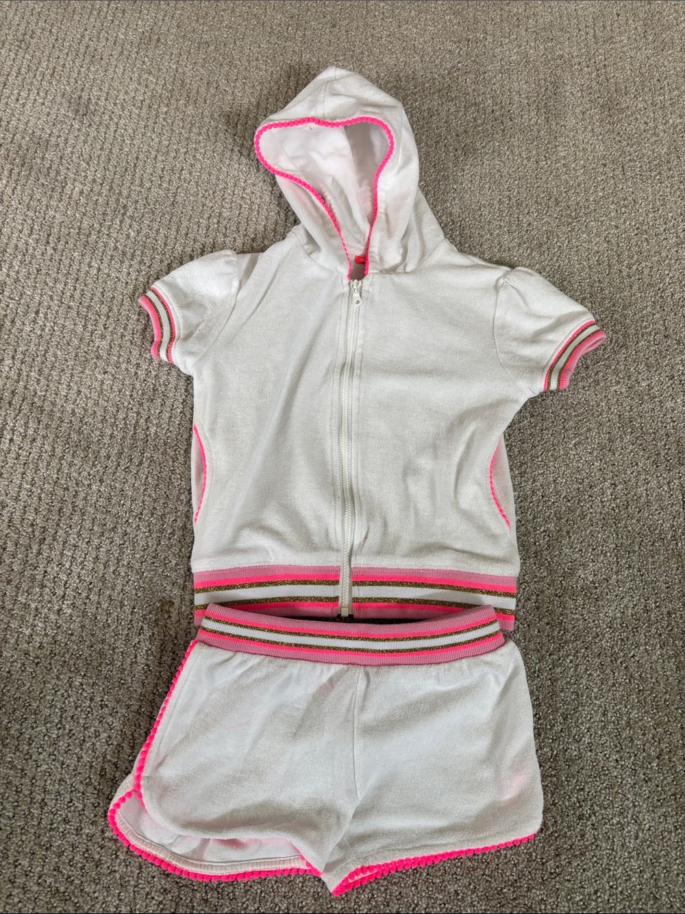 Neon accent Terry short set